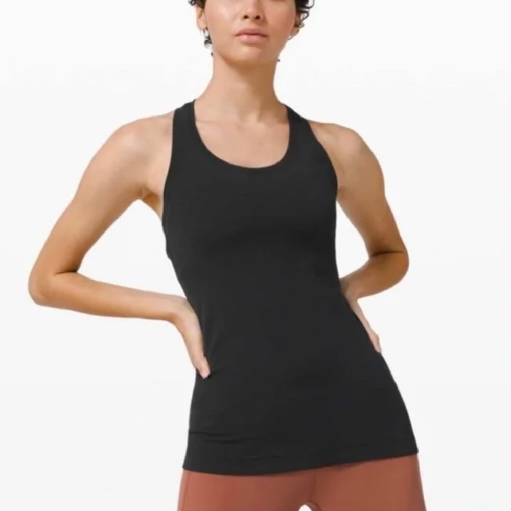 Lululemon Women's Black Stitches Racerback Tank Top Size M